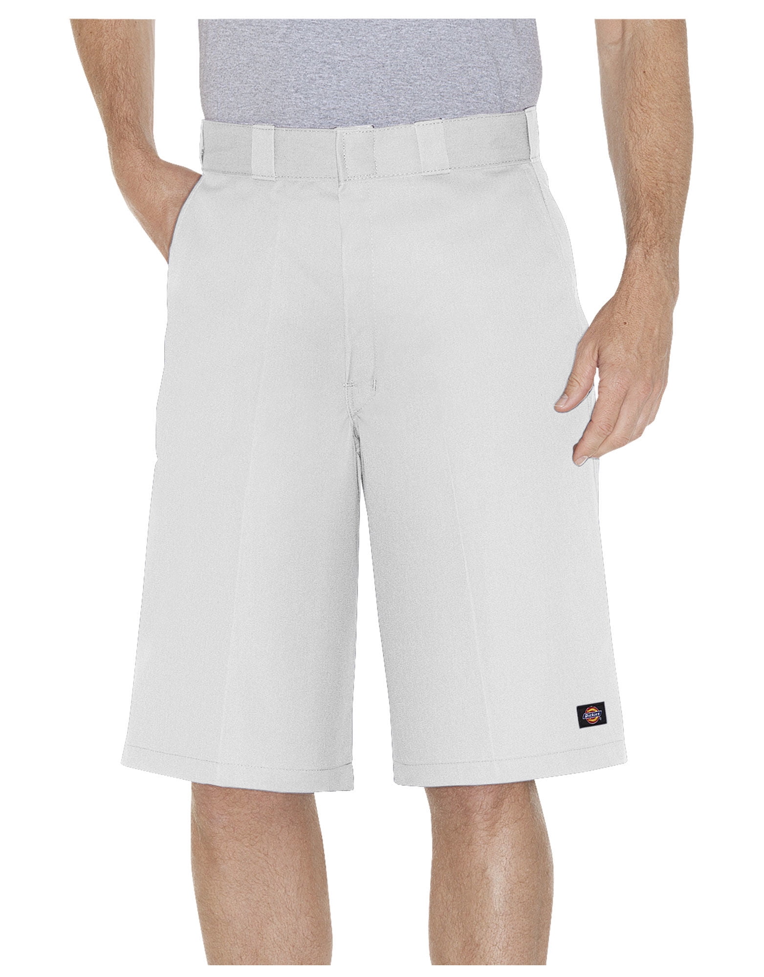 Dickies Mens 13 Loose Fit Multi-Use Pocket Work Shorts, 46, White