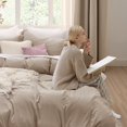 thumbnail image 3 of Bedsure Hazel Duvet Cover King Size - Soft Prewashed King Duvet Cover Set, 3 Pieces, 1 Duvet Cover 104x90 Inches with Zipper Closure and 2 Pillow Shams, Comforter Not Included, 3 of 6