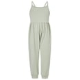 thumbnail image 3 of Toddler Girls Baby Kids Jumpsuit One Piece Solid Strap Romper Summer Outfits, 3 of 9