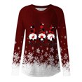 thumbnail image 2 of Hauts de Noël pour Femmes Haut à Imprimé de Noël pour Femmes Col Rond Manches Raglan Manches Longues Haut à Manches avec Passe-Pouce Hauts de Noël pour Femmes, 2 of 5