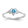 thumbnail image 1 of Bague en Forme de Cœur Topaze Or Blanc 14K, 1 of 2