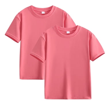 Tranfacy Chemises pour Filles, Chemises pour Filles, Paquet de Chemises pour Filles T-Shirt à Manches Courtes pour Filles T-Shirts Doux Basiques T-Shirts pour Enfants T-Shirts Unis Haut d'Été T-Shirt