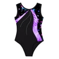 thumbnail image 3 of LiiYii Shiny Gymnastic Leotards For Girls Modern Ballet Dance Performance One Piece Outfit Purple 8, 3 of 5