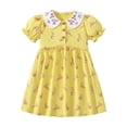 thumbnail image 1 of Robes pour Tout-Petites Filles Dentelle Été Manches Courtes à Étages Évasée Midi Décontractée Robe Fille Taille 4-5T, 1 of 6