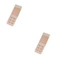 thumbnail image 2 of ZheElen Extension Strap Bra Extenders Breathable Buckle 2 Hooks Accessories Stretchy Adjustable Replacement Gadgets 3 Rows deep flesh 2Set, 2 of 6