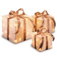 thumbnail image 1 of National Tree Company Boîtes Cadeaux de Noël, Blanc/or, 1 of 3
