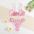 thumbnail image 2 of Akiihool Girls Long Sleeve Swimsuit Girls Rash Guard Swimsuit Two Piece Bathing Suit Surfing Suit Sun Protection Long Sleeve Swimwear 8-14 Years (Red,11-13 Years), 2 of 4
