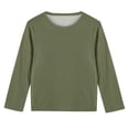 thumbnail image 4 of Tranfacy Chemises à Manches Longues pour Filles, Chemises d'Automne, Chemises à Manches Longues Unies pour Filles, Blouses Décontractées à Col Rond Mignon Hauts d'Automne, 4 of 5
