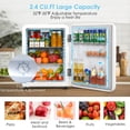 thumbnail image 4 of Costway 2.4 Cu.Ft. Compact Refrigerator Reversible Door Auto Defrost Mini Fridge, 4 of 10