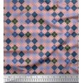 thumbnail image 1 of Soimoi Poly Georgette Fabric Argyle Check Print Fabric by Yard 52 Inch Wide, 1 of 3