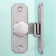 thumbnail image 4 of DOLITY Barn Door Buckle Latch Lock 90 Degree Anti Stainless Steel Door Punch Hasps Argent, 4 of 8