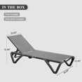 thumbnail image 2 of Domi Outdoor Living Aluminum Chaise Lounge Chairs Set of 2 - Adjustable Poolside Recliners with Wheels, Durable Textilene & All-Weather Design for Canadian Patio, Deck, Backyard (Gray), 2 of 7