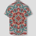 thumbnail image 3 of Chemises pour Hommes Manches Courtes Boutons Décontractés Imprimé Plage Chemise Col Rabattu Manches Courtes Blouse Chemises en Lin Manches Courtes Chemises Décontractées Manches Courtes, 3 of 3