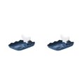 thumbnail image 2 of Transemion Pot Lid Holder with Tray Nonslip Kitchen Multi-purpose Organizer Spatula Pan Stand Cabinet Storage Rack Household Blue 2Set, 2 of 6