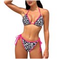 thumbnail image 2 of Qertyioot Women's Plus Size Classic Bikini Top Backless Sexy Three-Point Swimsuit Set, 2 of 3