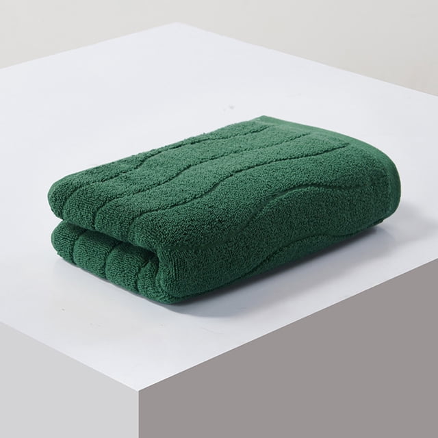 Meitianfacai Towel Thickened Soft Absorbent Plain Color Household Wash Face Gift Towel, Green