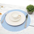 thumbnail image 3 of XINQIHANG Napperons Ronds Tressés, Ensemble de 4, Lavables, Napperons Ronds de 15 Pouces pour Tables à Manger (Bleu Pâle, 4), 3 of 6