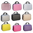 thumbnail image 2 of Makeup Storage Organizer Travel ABS Toiletry Mini Outdoor Handbag Protector Suitcase Box Mini Boarding Luggage Cosmetic Case Large Capacity Bag Champagne, 2 of 8