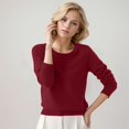 thumbnail image 1 of SHIXIAOO Chandail à Col Rond pour Femme, Chandail, Couleur Unie, Manches Longues, Robe Chandail Raglan, Chandail à Quart de Glissière, Chandail, 1 of 3