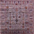 thumbnail image 1 of Ahgly Company Machine Washable Indoor Square Industrial Modern Velvet Maroon Purple Area Rugs, 4' Square, 1 of 7