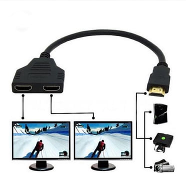 Cameland Nouveau Répartiteur de Câble Hdmi Câble 1 Mâle vers Hdmi 2 Femelle Adaptateur Répartiteur en Y