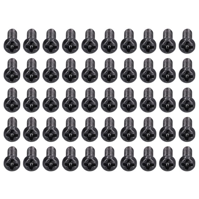 Pan Machine Fastener Din 7985 Screws 50pcs DIN 7985 Steel Pan Head Machine Screw Fully Threaded Black Zinc Plated Fastener