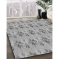 thumbnail image 3 of Ahgly Company Tapis de Zone Rond Gris Transitionnel pour Intérieur Lavable à la Machine, 5 Pieds Rond, 3 of 7