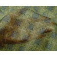 thumbnail image 4 of oneOone Silk Tabby Fabric Leaves & Geometric Block Decor Fabric Printed BTY 42 Inch Wide, 4 of 4