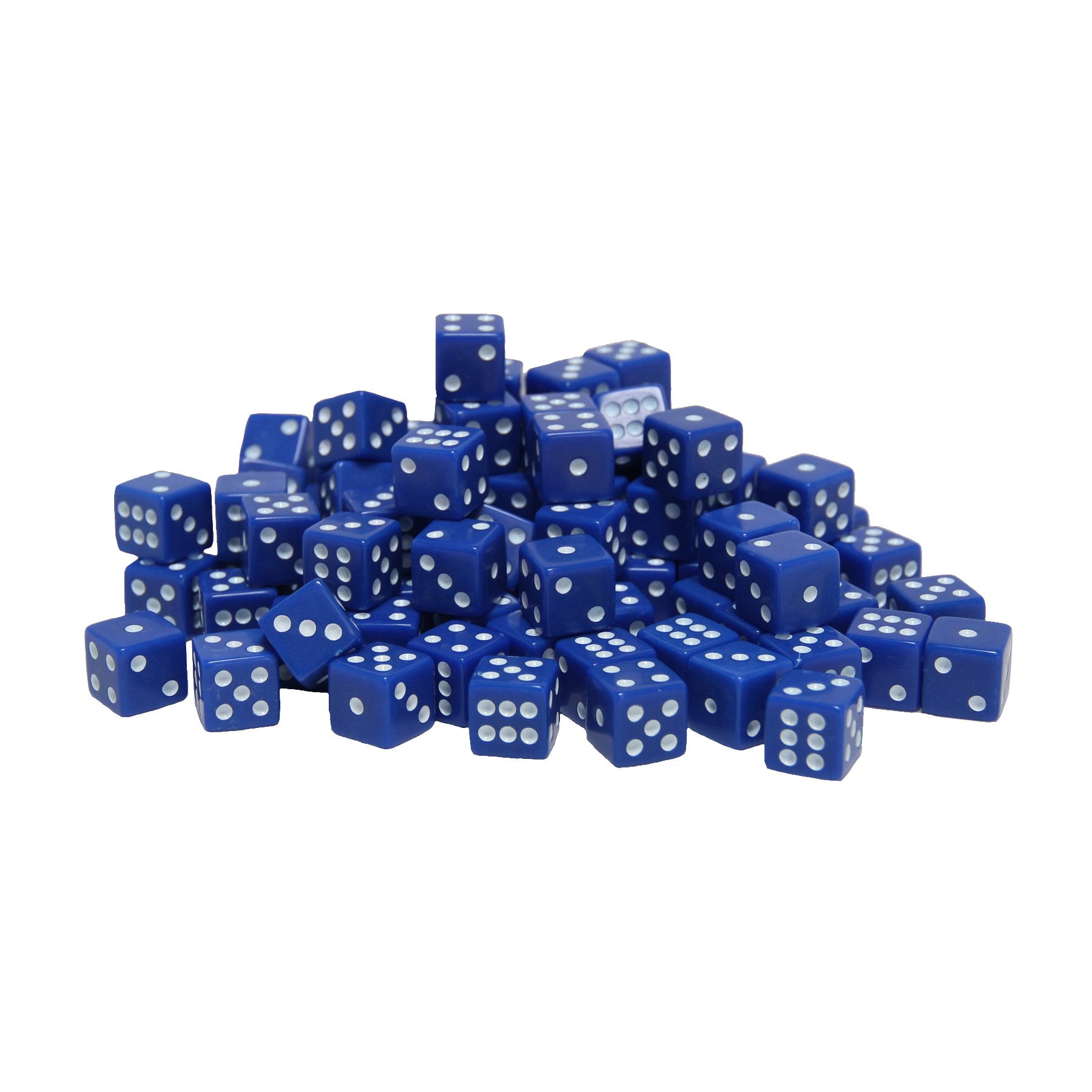 WE Games dés Carrés Bleus - Lot de 100 - dés en Plastique