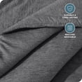 thumbnail image 3 of Bare Home Down Alternative Comforter Set - 3-Pieces - All Seasons - Oversized Queen, Heather Gray, 3 of 5