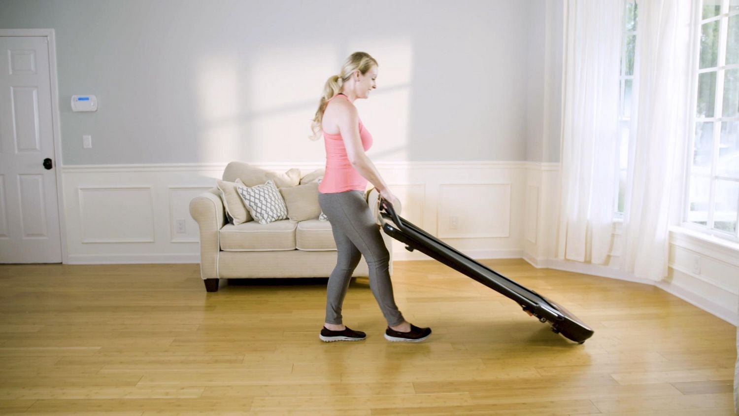 FitNation Slimline Pro Folding Walking Treadmill and FREE 30-day trial of Echelon FitPass membership