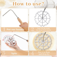 thumbnail image 4 of 6Pcs Rosette Iron Set Bunuelos Mold with Handle Cooking Stamp Maker Kit Cookie Cutters Aluminum Alloy Waffle, 4 of 5