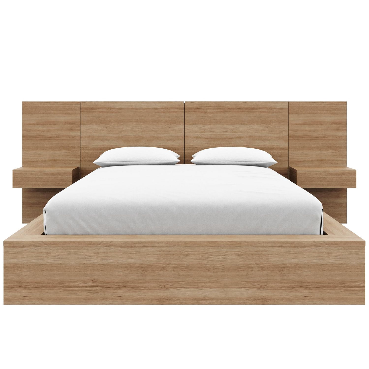 James 4-Piece Bedroom Set With Bed, Headboard and 2 Floating Nightstands