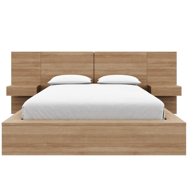 James 4-Piece Bedroom Set With Bed, Headboard and 2 Floating Nightstands