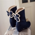 thumbnail image 5 of B91xZ Bottines à Talon pour Femmes Imperméables en Peluche Bottillon Chelsea Botte Chelsea, Bleu 7, 5 of 5