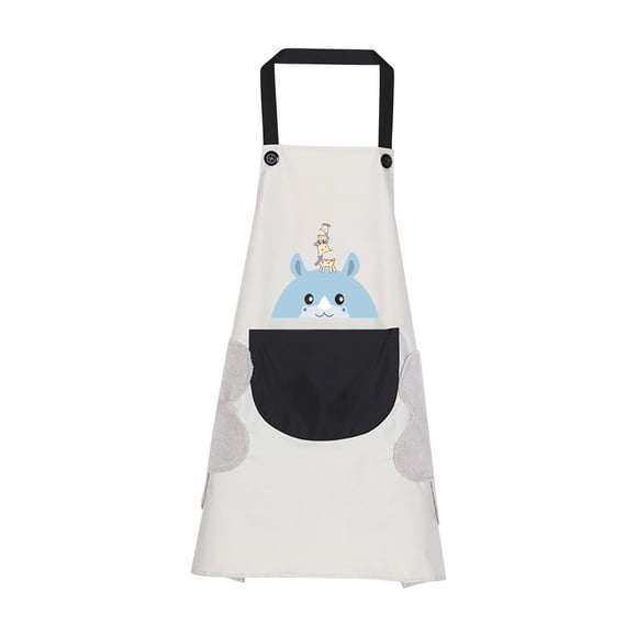 Mefallenssiah Cute Apron Ladies with Pockets 2 Sides Coral Fleece towel Oil Cooking Kitchen Apron Gifts