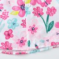 thumbnail image 5 of TZEWGL Short Sleeve Summer Cartoon Prints Beach Holiday Floral Print Shirt With Hat 2Pcs Set Clothes For Infnants size 3-4T, 5 of 5