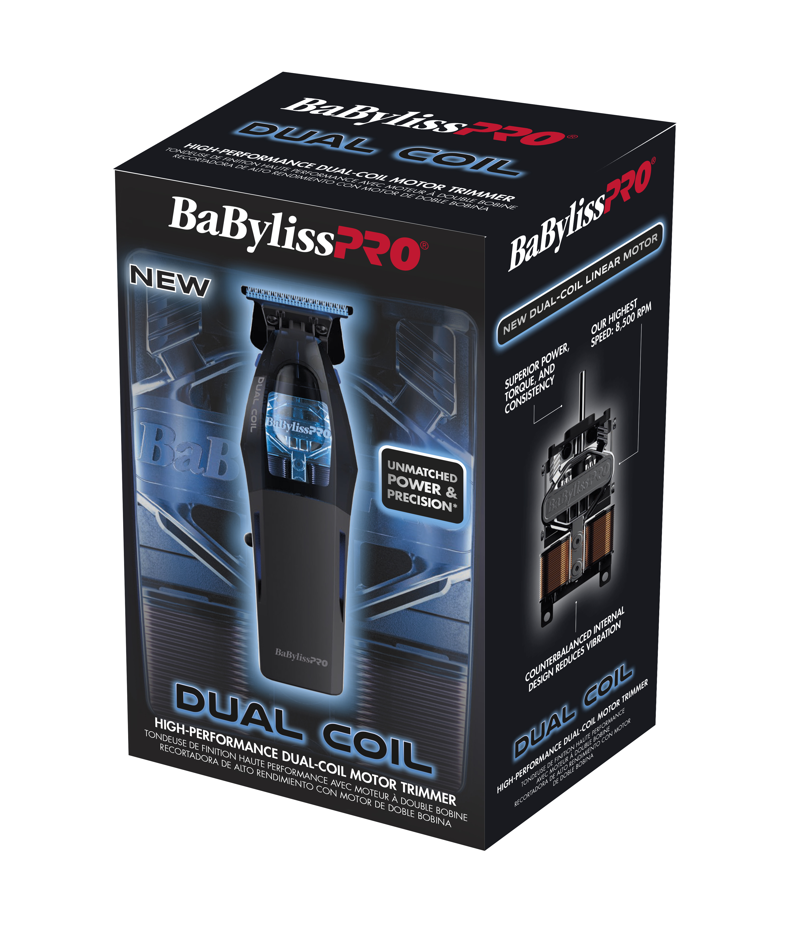 BaBylissPRO Dual Coil Trimmer, Black, 1 Pk