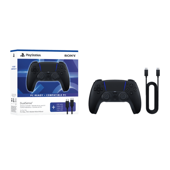 DualSense® Wireless Controller – Midnight Black + USB Cable for PC