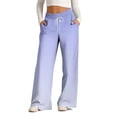 thumbnail image 1 of Pants for Women, Womens Fashionable Striped Printed Drawstring Wide Leg Pants, 1 of 5