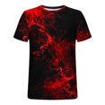 thumbnail image 5 of Qertyioot Hommes Imprimer Manches Courtes Col Rond T-shirt Casual Mode Manches Courtes Dégagement, 5 of 5