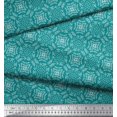 thumbnail image 3 of Soimoi Green Poly Georgette Fabric Seamless Damask Print Sewing Fabric Yard 42 Inch Wide, 3 of 4