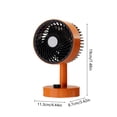 thumbnail image 3 of Portable Desktop Fan Infinitely Adjustable Gears Strong Quiet Wind, Heavy Duty Personal Cooling Fan with Foldable Design, USB Rechargeable Mini Fan for Home Office Bedroom Travel Desk, Orange, 3 of 6