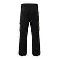 thumbnail image 5 of Men's Cargo Work Pants Straight Fit Casual Adjustable Hem Daily Wear Comfortable Loose Fit Jogger Trousers with Drawstring, 5 of 5