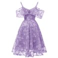 thumbnail image 4 of Pisexur Robe d'Invitée de Mariage pour Femme, Robe Vintage en Tulle à Broderie Florale, Sans Manches, Robe de Cocktail Formelle Évasée, Robe de Bal, de Fête, de Soirée, 4 of 6