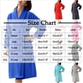 thumbnail image 3 of Women's Robe Fleece Plush Soft Fluffy Fuzzy Cozy Winter Warm Lightweight Kimono Robes Knee Length Bathrobe, 3 of 4