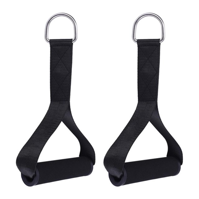 Lipstore 2Pcs Gym Grip Attachments Pilates Reformer Handle for Pilates Office Working black