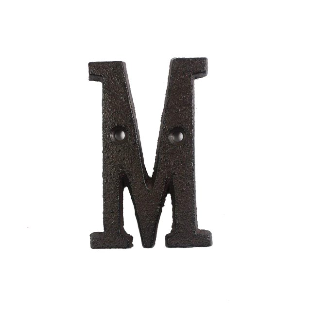 CAROOTU Metal Letters Numbers Cast Iron Decoration House Sign Doorplate DIY Cafe Wall