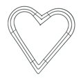 thumbnail image 1 of Heart Shaped Wreath Iron Base Creative Flower Arrangement Wreath Form Garland Black 25cm, 1 of 9