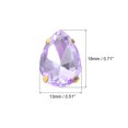 thumbnail image 2 of Unique Bargains 20Pack Teardrop Sew on Rhinestone - 18x13mm Glass Teardrop Crystal Rhinestones in Gold Prong Setting (Light Purple), 2 of 7